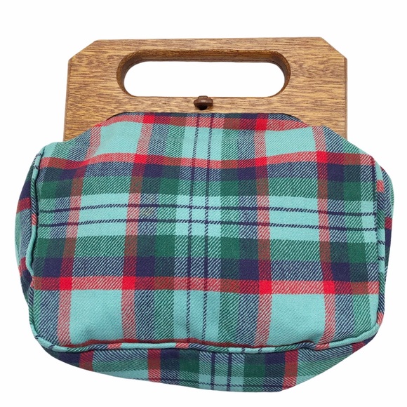 Vintage Trimingham’s Blue Plaid Bermuda Bag - Picture 3 of 10